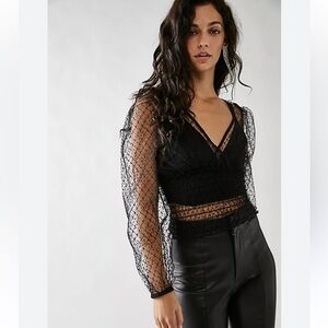 Free People Stevie Top in Black